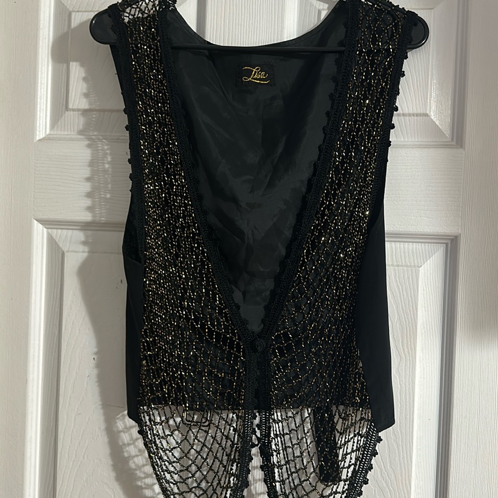 cute black gem vest